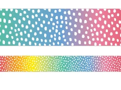 Messy Dots Rainbow Border