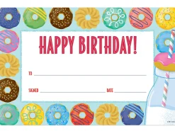 Mid-Century Mod Donut Birthday Certificates