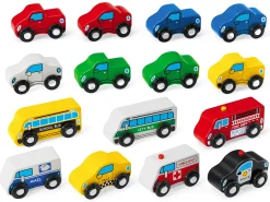 Mini Hardwood Vehicles - Set of 15