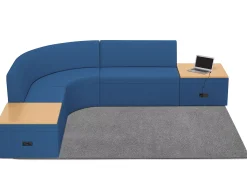 Modern Edge Couch & Powered Table Zone