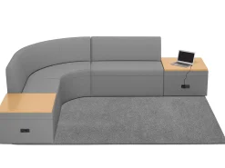 Modern Edge Couch & Powered Table Zone