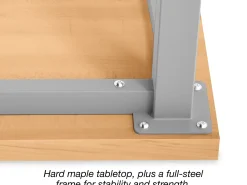 Modern Edge Mobile Butcher-Block Worktable
