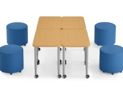 Modern Edge Mobile Lounge Seat & Desk Zone