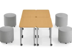 Modern Edge Mobile Lounge Seat & Desk Zone