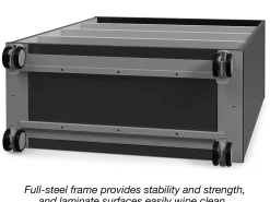 Modern Edge Mobile 4-Shelf All-Purpose Storage Unit