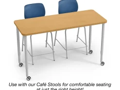 Modern Edge Mobile Standing-Height Rectangular Tables