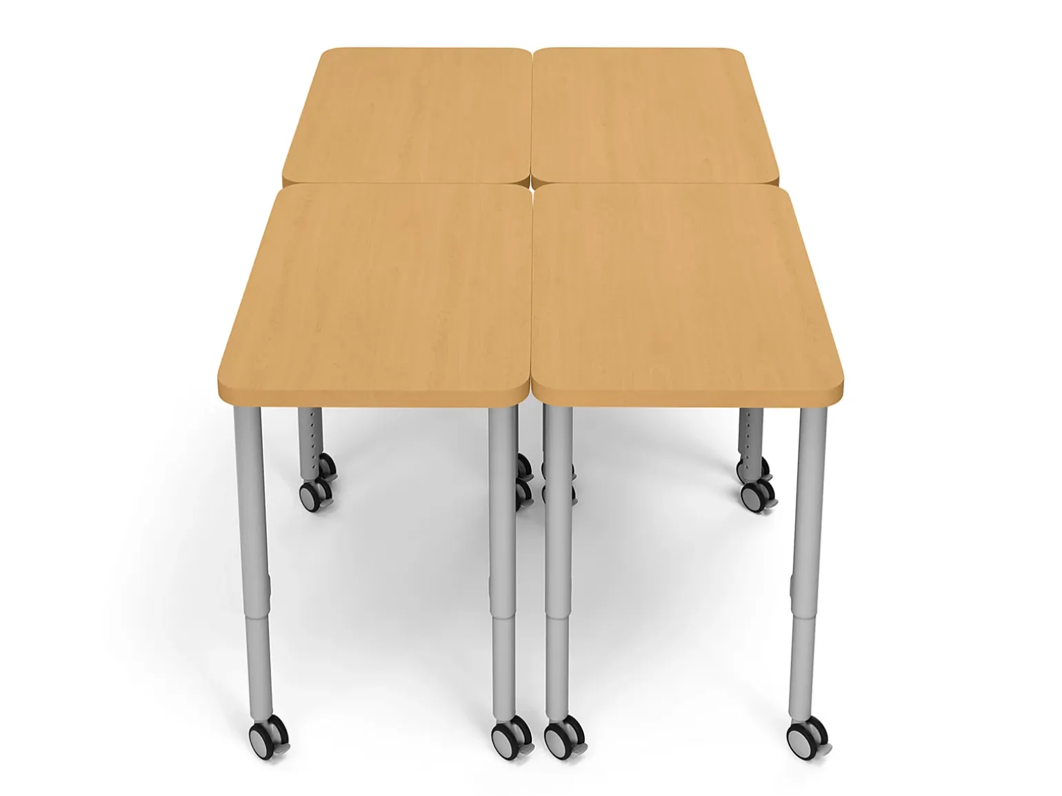 Modern Edge Mobile Student Desks with Book Box