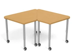 Modern Edge Mobile Trapezoid Student Desk