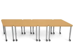 Modern Edge Mobile Trapezoid Student Desk
