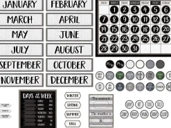 Modern Farmhouse Calendar Bulletin Board Set