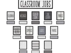 Modern Farmhouse Classroom Jobs Bulletin Board Set