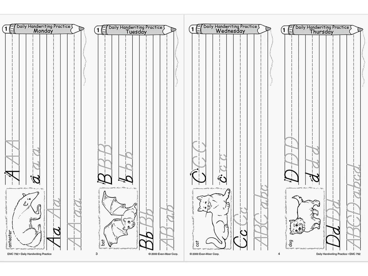 Modern Manuscript Daily Handwriting Practice Workbook