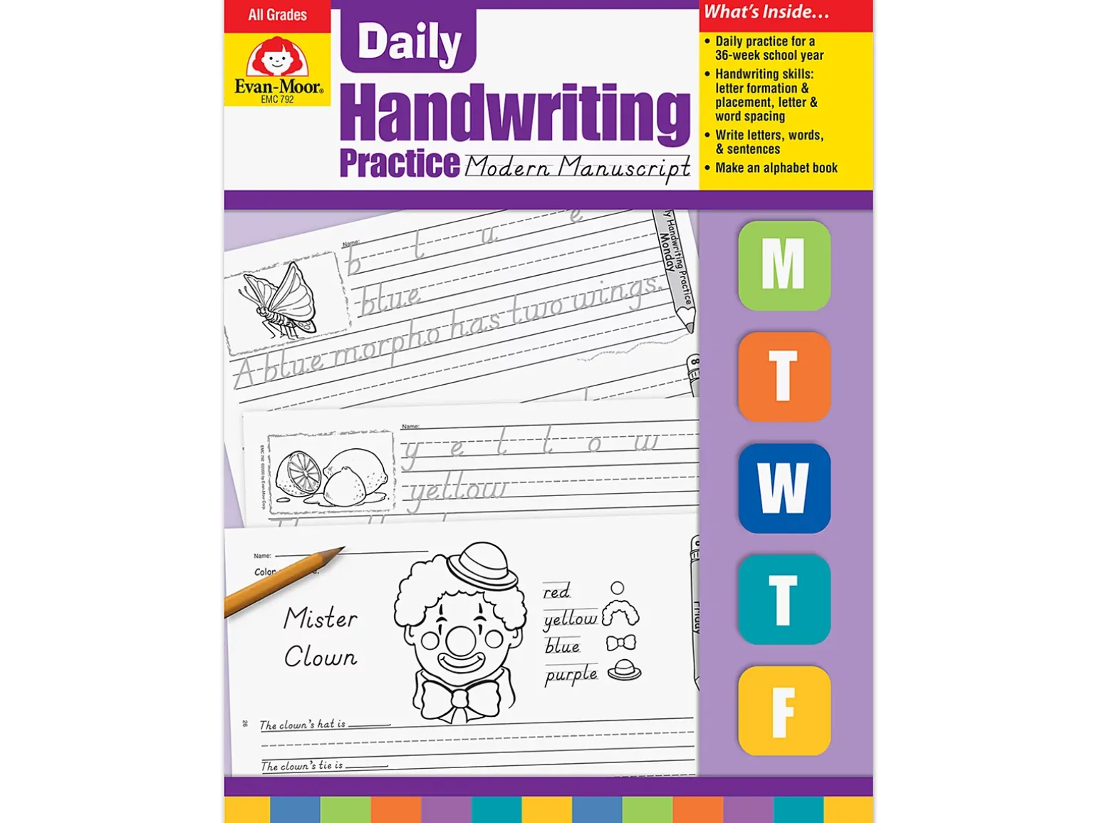 Modern Manuscript Daily Handwriting Practice Workbook