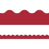 Moving Mountains Cranberry Red Scalloped Border