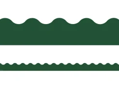 Moving Mountains Pine Green Scalloped Border