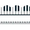 Musical Keyboard Scalloped Border