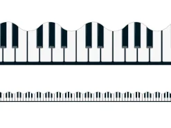 Musical Keyboard Scalloped Border