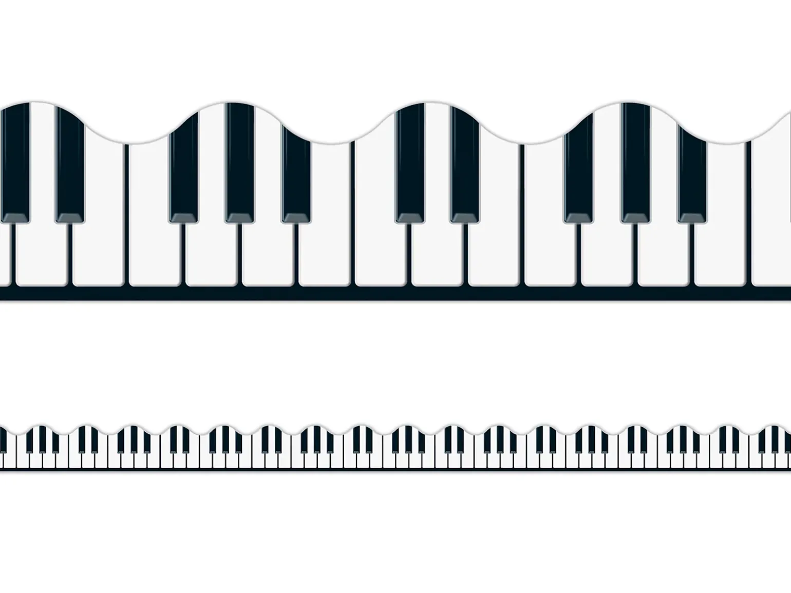 Musical Keyboard Scalloped Border