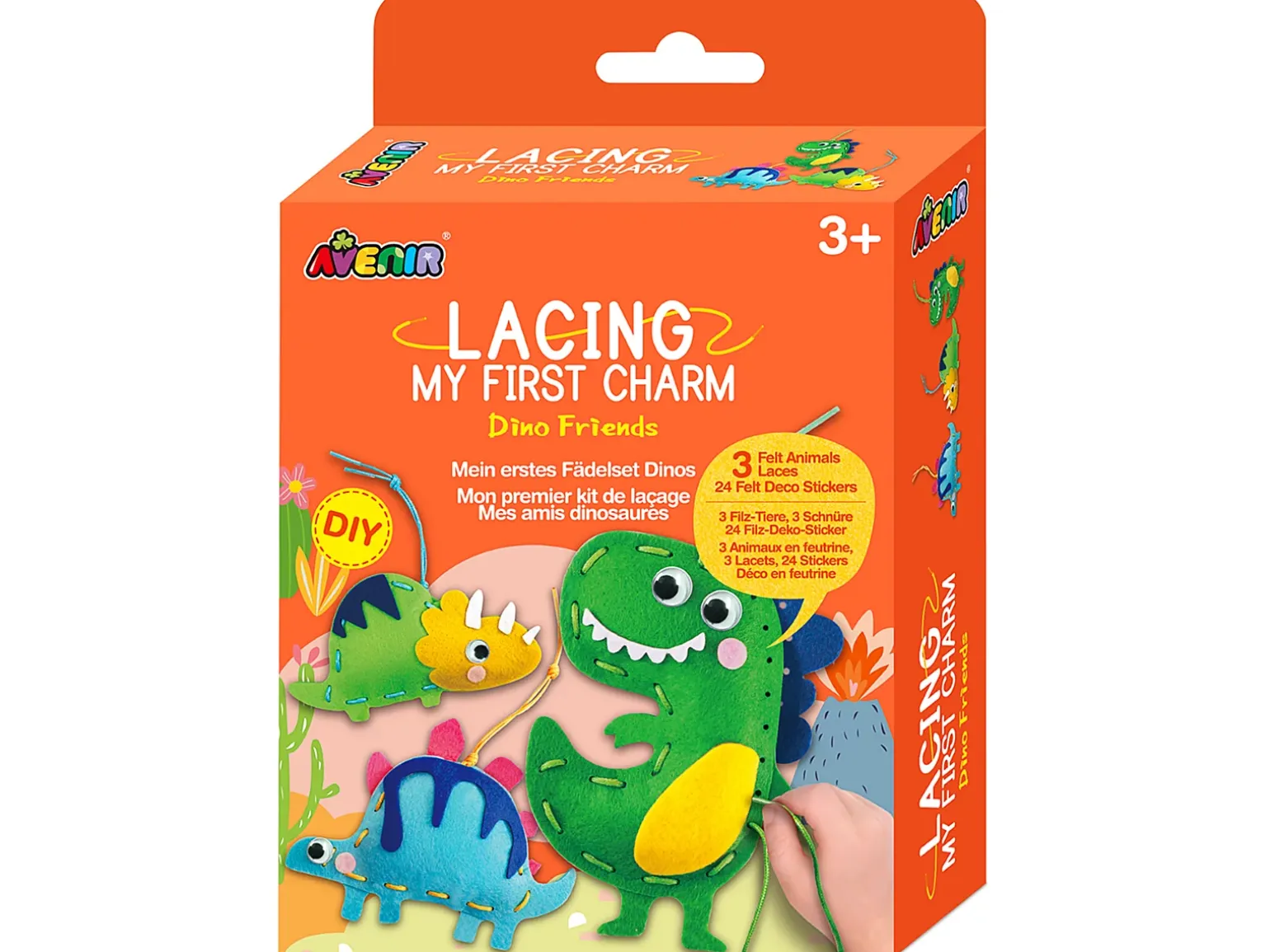 My First Lacing Charms - Dino Friends