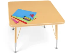 Natural Adjustable Square Tables