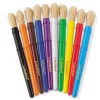 Natural-Bristle Paintbrushes - Set of 10