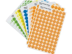 Neon Smiley Face Mini Stickers - Variety Pack