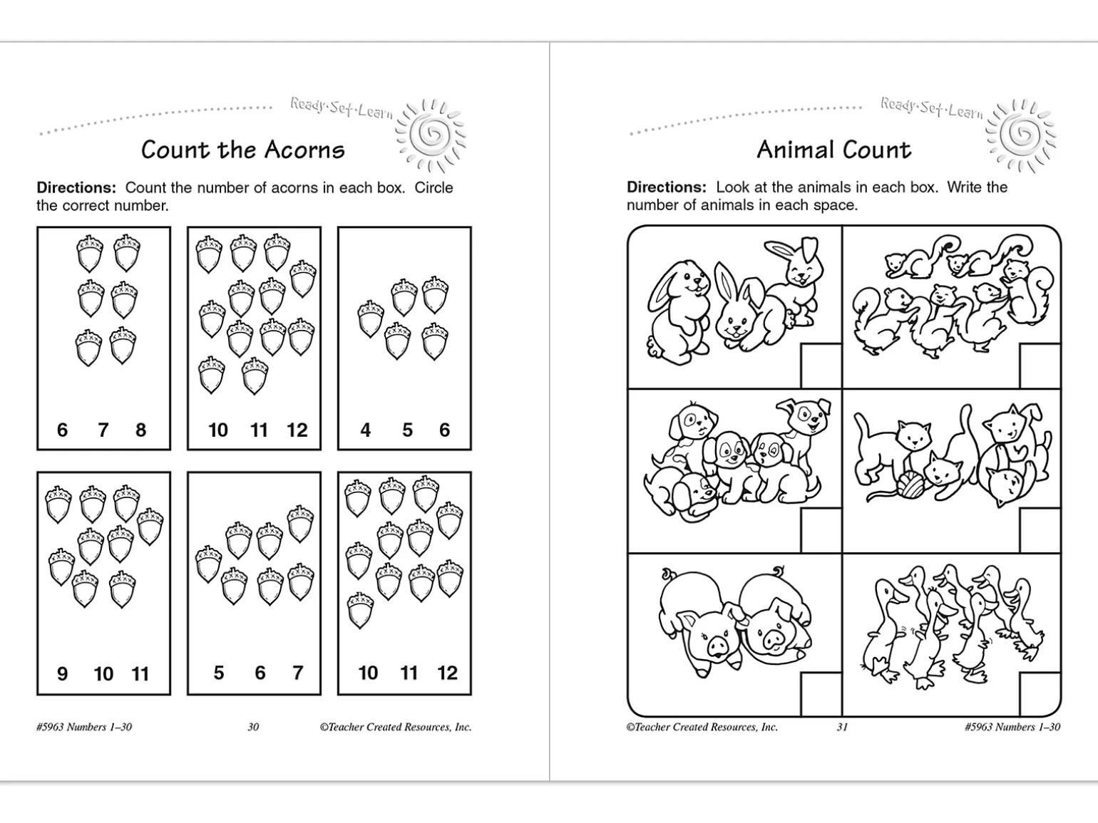 Numbers 1-30 Workbook