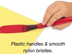 Nylon-Bristle Paintbrushes - Set of 10