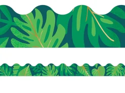 One World Tropical Leaf Scalloped Border