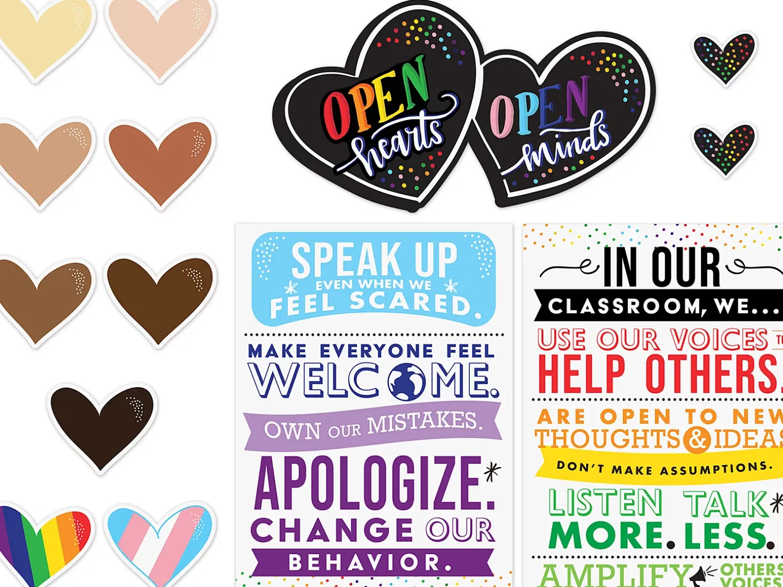 Open Hearts, Open Minds Bulletin Board Set