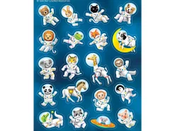 Outer Space Crew Animal Stickers