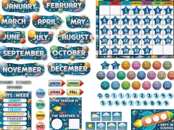 Outer Space Crew Calendar Bulletin Board Set