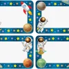Outer Space Crew Name Tags