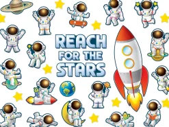 Outer Space Crew Reach for the Stars Bulletin Board Set