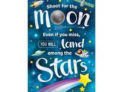 Outer Space Crew Shoot for the Moon Poster