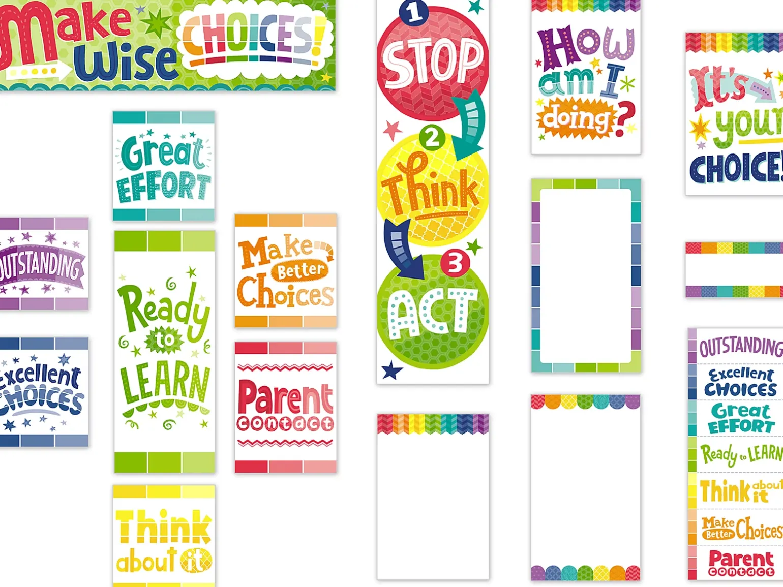 Painted Palette Behavior Management Bulletin Board Set