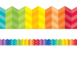 Painted Palette Rainbow Chevron Border