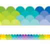 Painted Palette Rainbow Scalloped Border