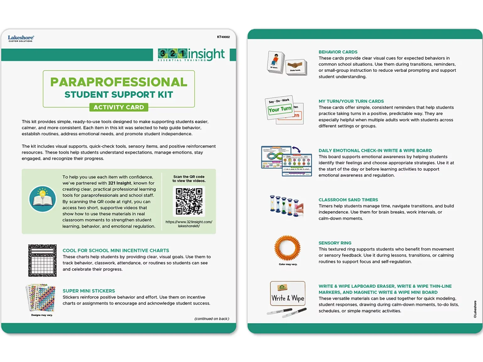 Paraprofessional Student Support Kit