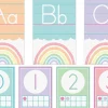 Pastel Pop Alphabet Card Bulletin Board Set