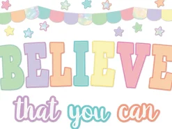 Pastel Pop Believe That You Can Bulletin Board Set