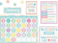 Pastel Pop Calendar Bulletin Board Set