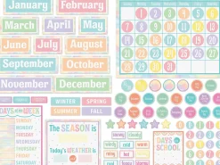 Pastel Pop Calendar Bulletin Board Set