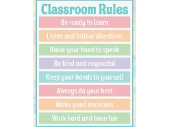 Pastel Pop Classroom Rules Poster