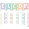 Pastel Pop Pennant Welcome Bulletin Board Set