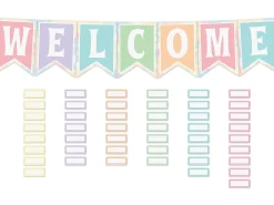 Pastel Pop Pennant Welcome Bulletin Board Set