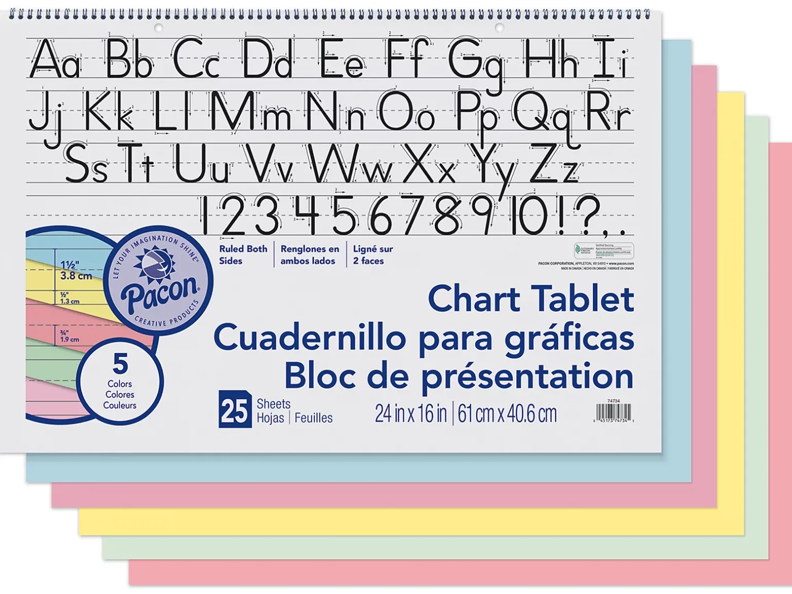 Pastel Ruled Chart Tablet