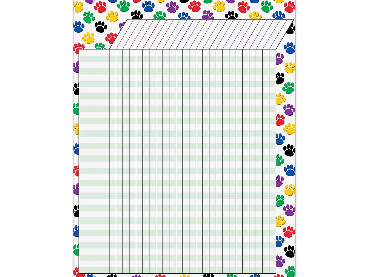 Paw Print Incentive Chart