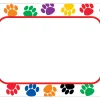 Paw Print Name Tags