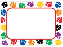 Paw Print Name Tags